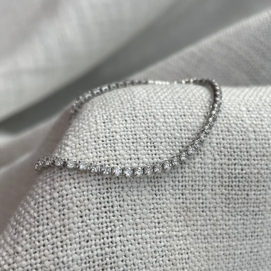 Dazzle 2mm Tennis Armband silfur