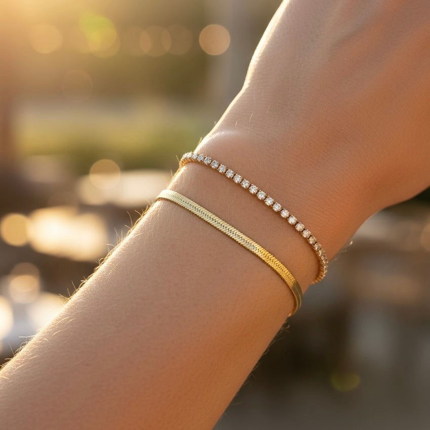 Dazzle 2mm Tennis Armband gull