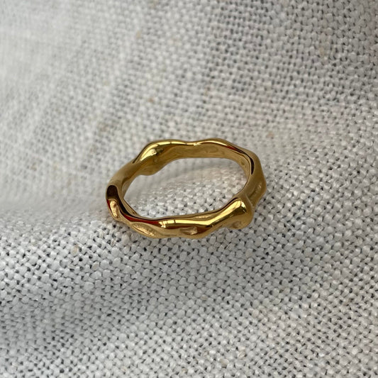 Golden Waves Ring