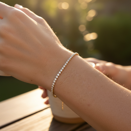 Dazzle 2mm Tennis Bracelet gold