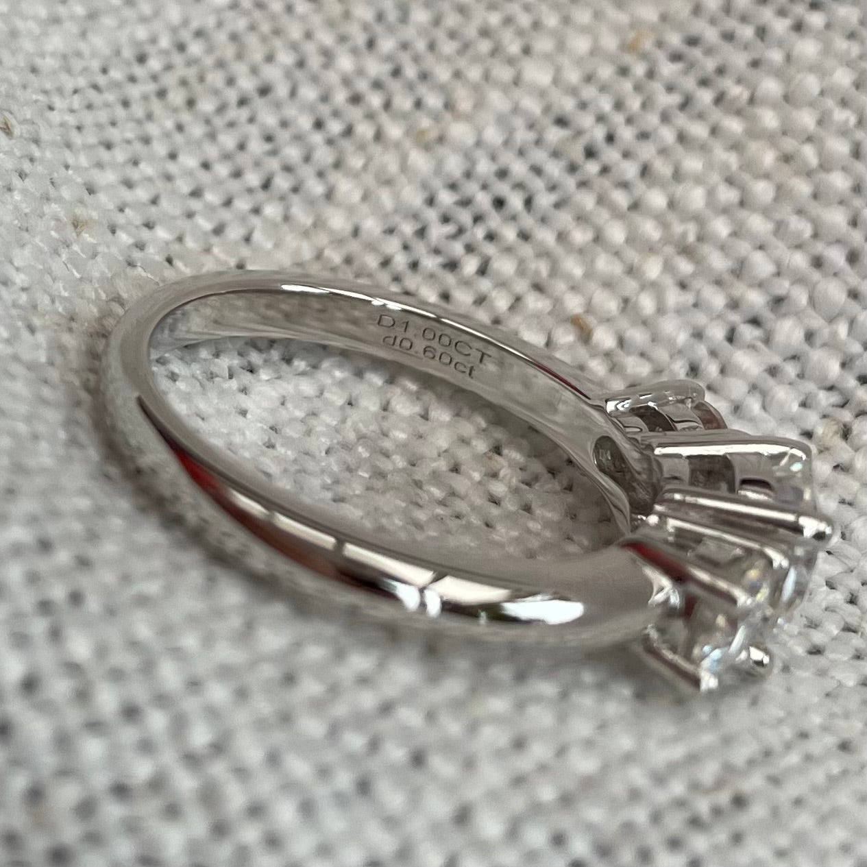 1.6 karata moissanite hringur, trúlofunarhringur úr 925 sterling silfri
