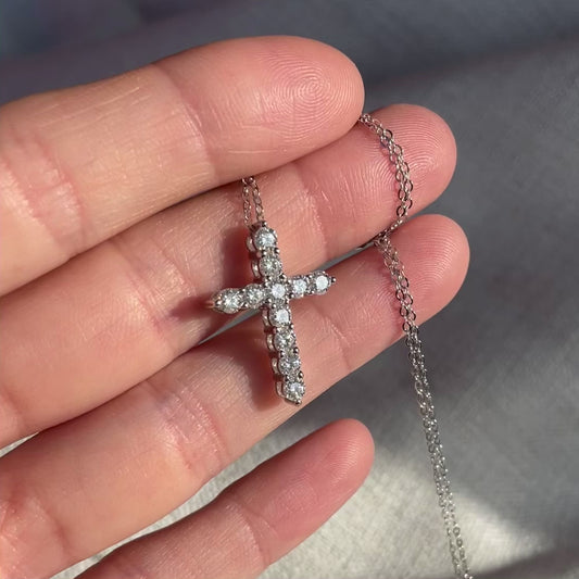 1.1ct Classic Cross Necklace